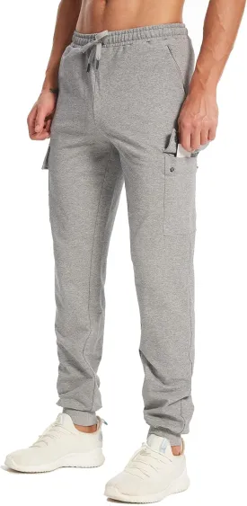 34/36 Inseam Sweatpants for Tall Men Extra Long Joggers Workout Pants with Zipper Pockets