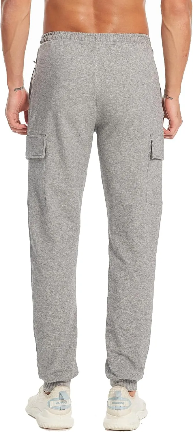 34/36 Inseam Sweatpants for Tall Men Extra Long Joggers Workout Pants with Zipper Pockets