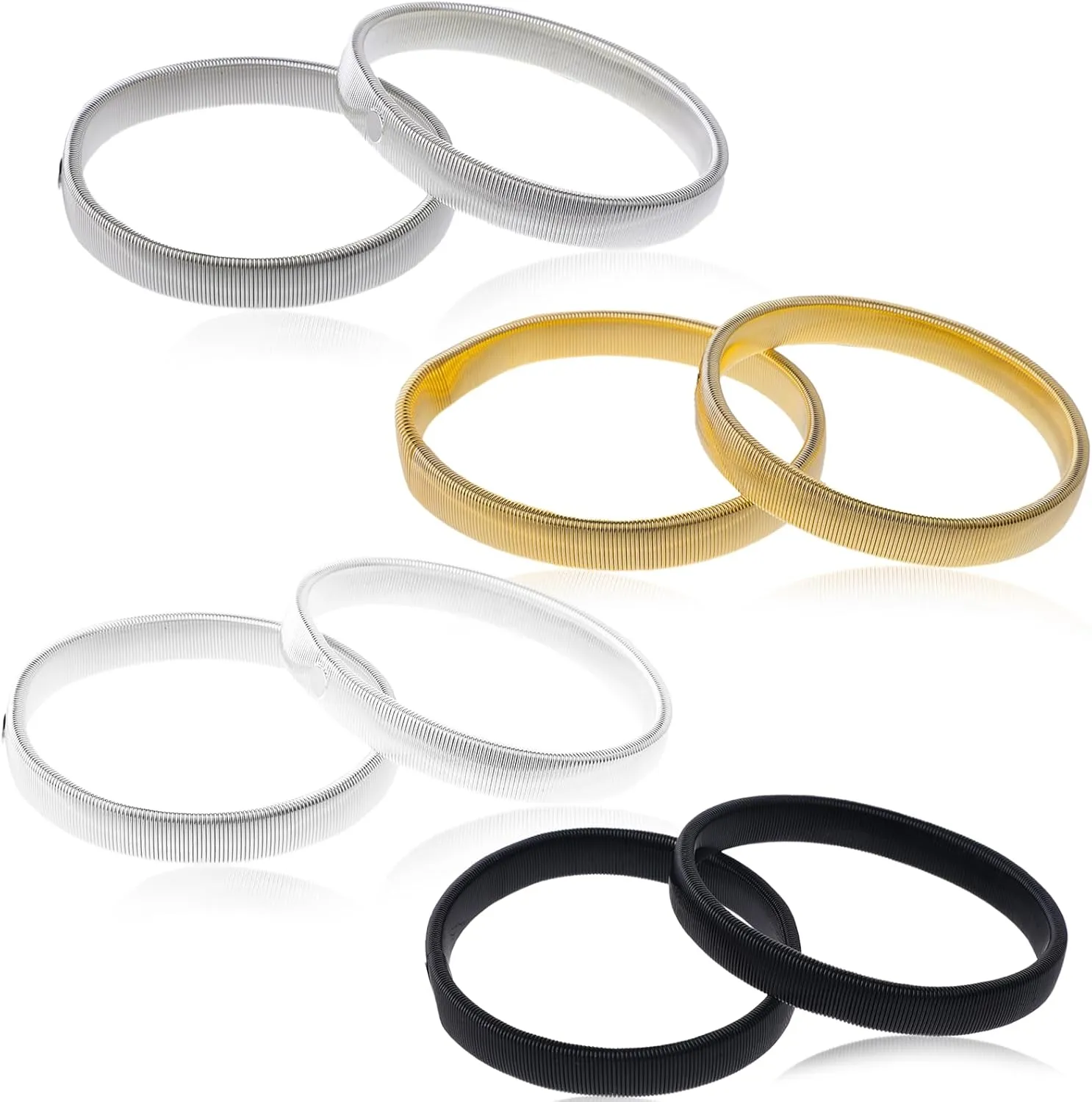 8 Pcs Shirt Sleeve Holders Stretchy Metal Armbands, Anti-Slip Elastic Shirt Sleeve Holders, Sleeve Garters, Anti Slip Shirt Sleeve Holders, Fixing Long Sleeves for Band Stretch Garters for Men Women