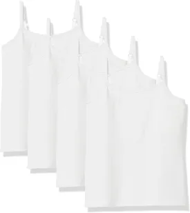 Amazon Essentials Girls and Toddlers' Shelf Layering Camisole, Pack of 4