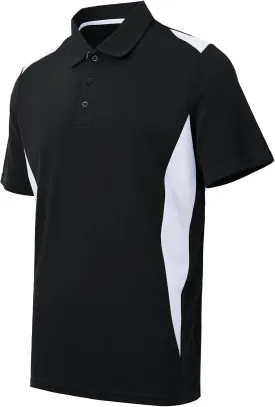 Corna Men's Big and Tall Golf Polo Shirts Moisture Wicking Performance Dry Fit Collared Shirts for Men L-6XL