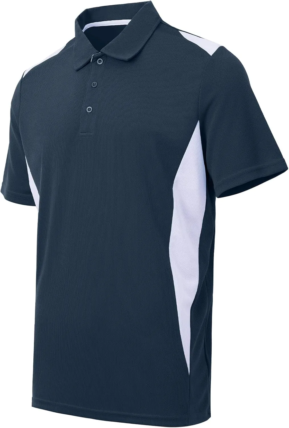 Corna Men's Big and Tall Golf Polo Shirts Moisture Wicking Performance Dry Fit Collared Shirts for Men L-6XL