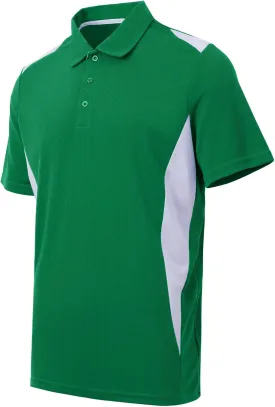 Corna Men's Big and Tall Golf Polo Shirts Moisture Wicking Performance Dry Fit Collared Shirts for Men L-6XL