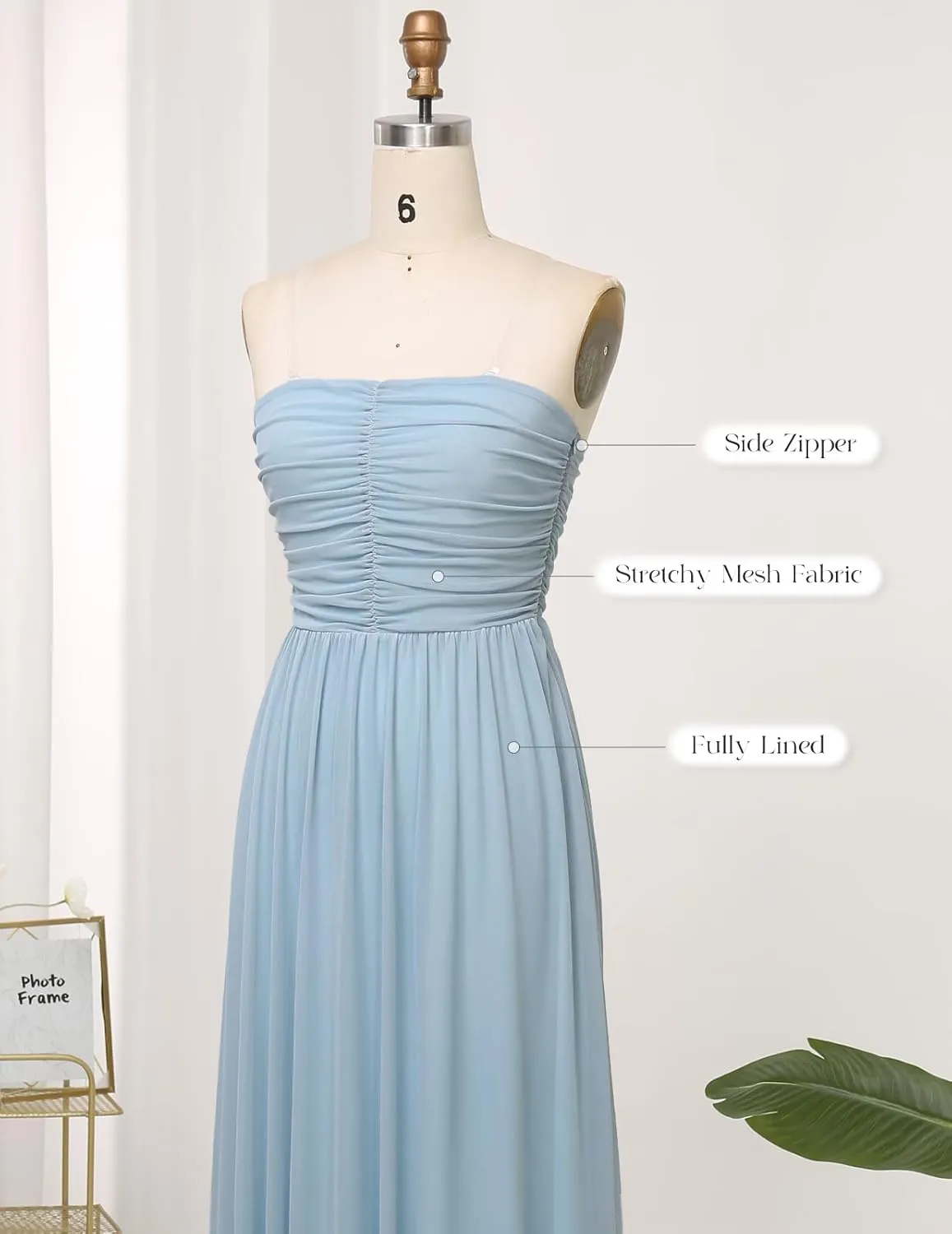 DRESSTELLS Women's 2025 Summer Casual Long Strapless Flowy Elegant Dresses