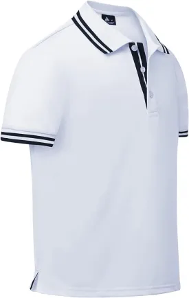 GEEK LIGHTING Boys' Short Sleeve Polo Shirts School Uniforms T-Shirt for Kids and Teens 6-16 Years