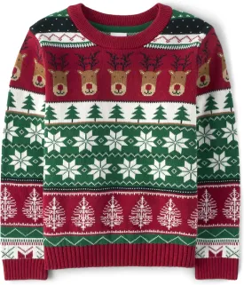 Gymboree Boys' and Toddler Long Sleeve Crew Neck Pullover Sweater