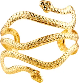 LAKIYOYO Bendable Snake Bracelet for Women Adjustable Punk Snake Choker - Flexible Multi-Purpose Medusa Necklace Hollween Jewelry
