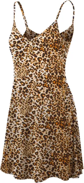 Lock and Love Women's V Neck Spaghetti Strap Cami Tunic Short Slip Dress - Made in USA