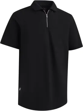 Mens Quarter Zip Polo Shirt Long and Short Sleeve Collared Shirts Moisture Wicking Performance Golf Polo Shirts