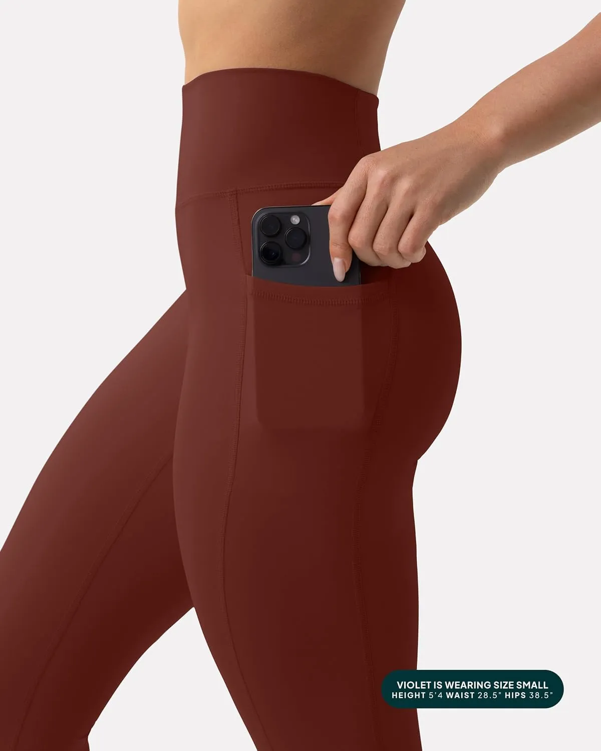 PAVOI ACTIVE Leggings with Pockets | Compressive High Waisted Butt Sculpting Women's Full Length Workout Pants | HiPerform