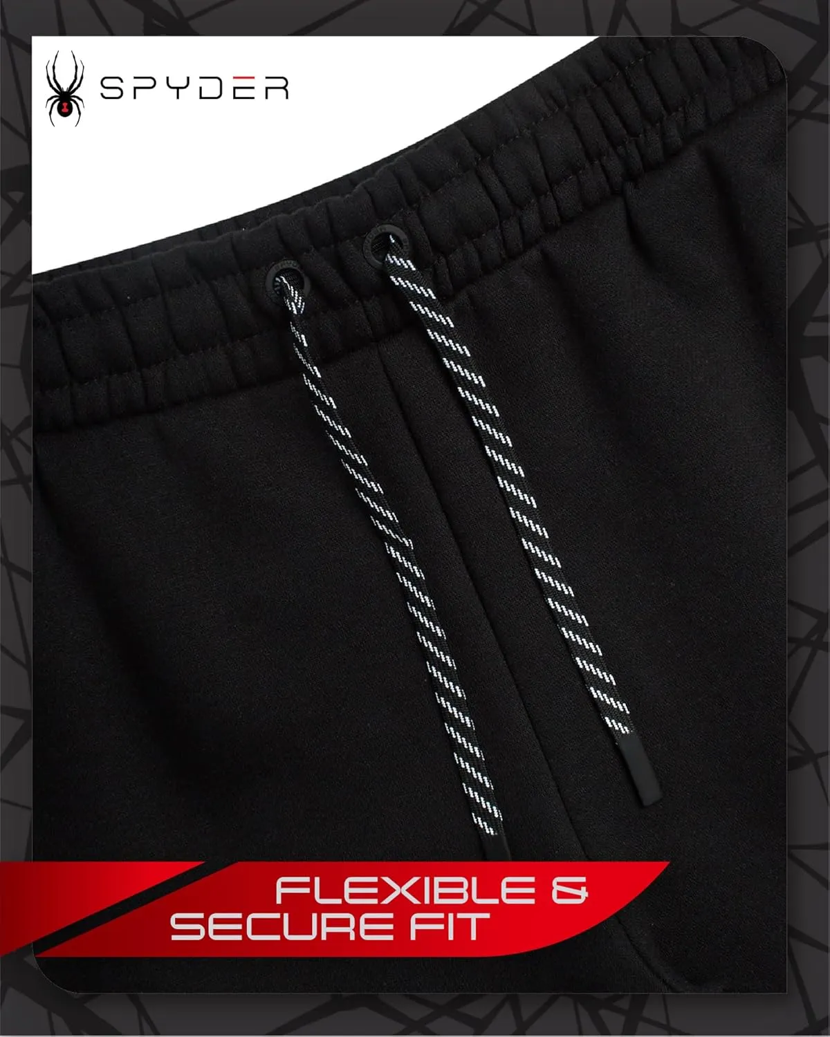Spyder Mens Active Jogger Sweatpants - 2 Pack Athletic Fleece Workout Gym Joggers with Pockets and Drawcord (Sizes: S-XXL)