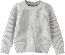 Toddler Baby Boys Girls Knitted Sweater Warm Soild Pullover Top Autumn Winter Outfits