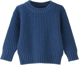 Toddler Baby Boys Girls Knitted Sweater Warm Soild Pullover Top Autumn Winter Outfits