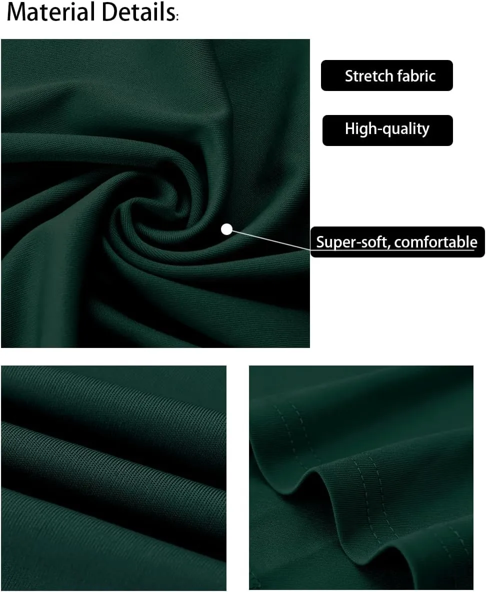 Womens Elegant Off Shoulder Short Sleeve Belted Side Slit Cocktail Party Swing Dress with Pockets