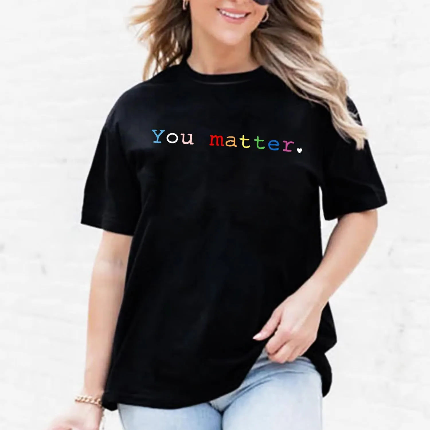 Womens LGBTQ Pride Shirts Free Mom Hugs Ally T-Shirt Rainbow Gay Less Pride Short Sleeve