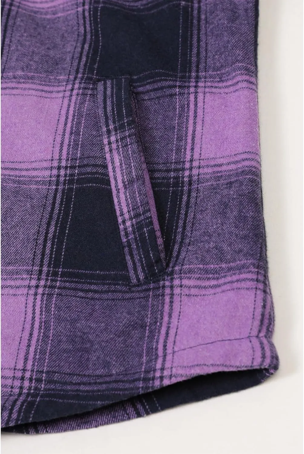 ZENTHACE Women's Hooded Flannel Shirt Jacket,Sherpa Lined Full Zip Fall Winter Plaid Shacket