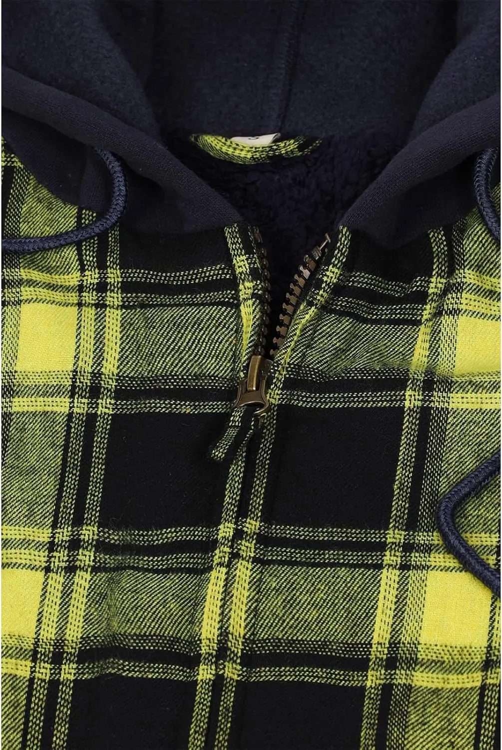 ZENTHACE Women's Hooded Flannel Shirt Jacket,Sherpa Lined Full Zip Fall Winter Plaid Shacket